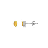 citrine cut oval earrings